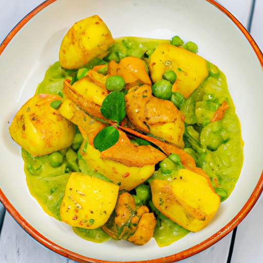 Curry de patates douces aux pois chiches croustillants