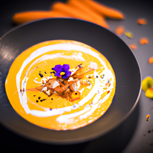 Velouté de carottes au lait de coco et gingembre