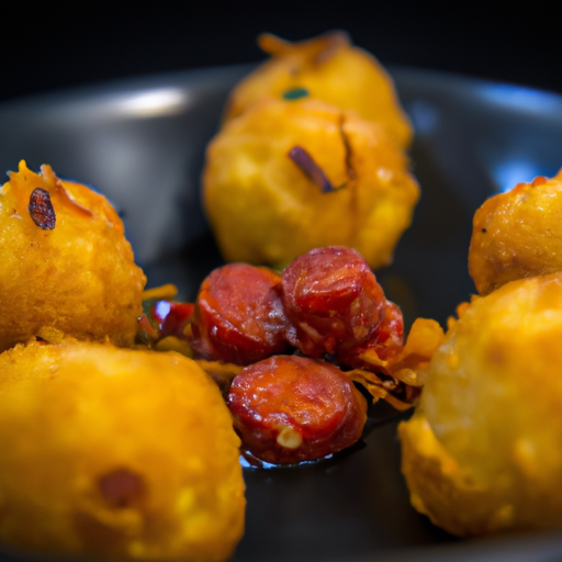 Bouchées croustillantes de patate douce au chorizo