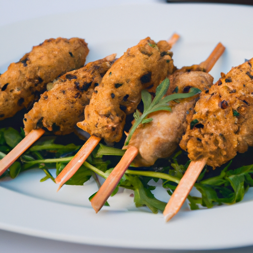 Brochettes de poulet croustillant à la noix de coco