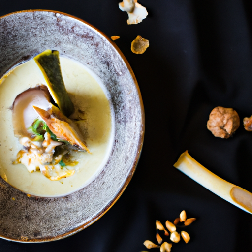 Velouté de topinambours aux éclats de noisettes grillées