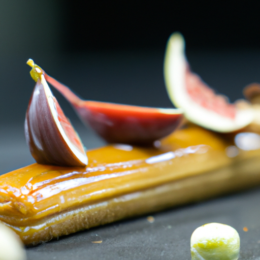 Éclair au foie gras et gelée de figues