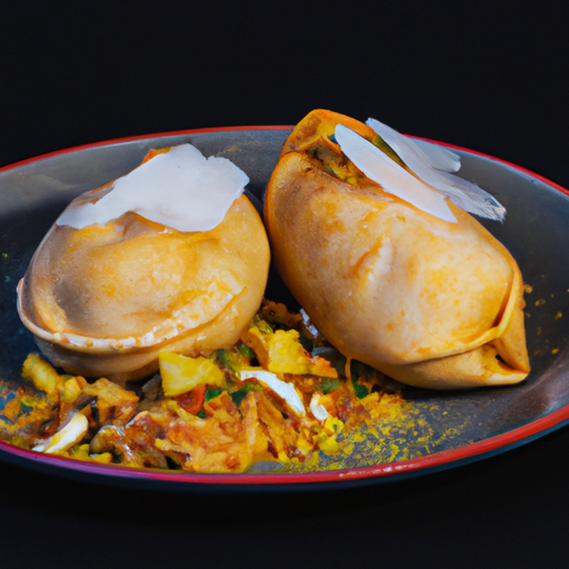 Chaussons feuilletés au poulet, poireaux et curry
