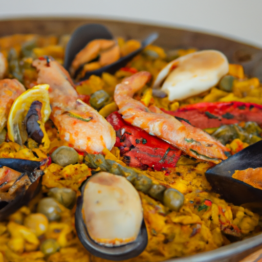 Paëlla végétarienne aux fruits de mer
