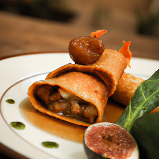 Cannellonis croustillants au canard confit et figues