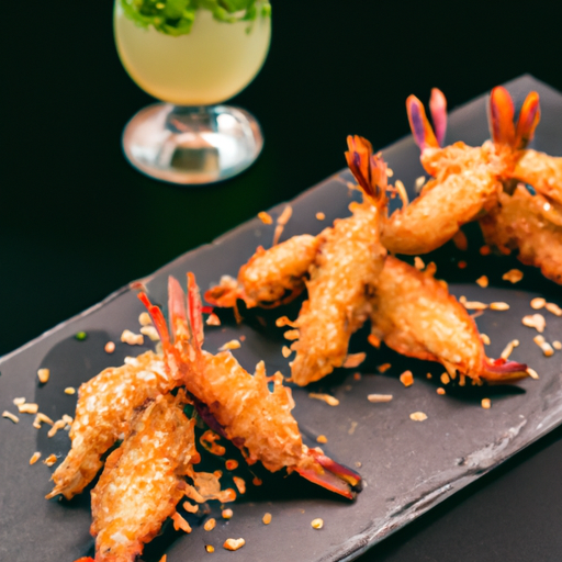 Crevettes croustillantes au sésame et à la mélasse
