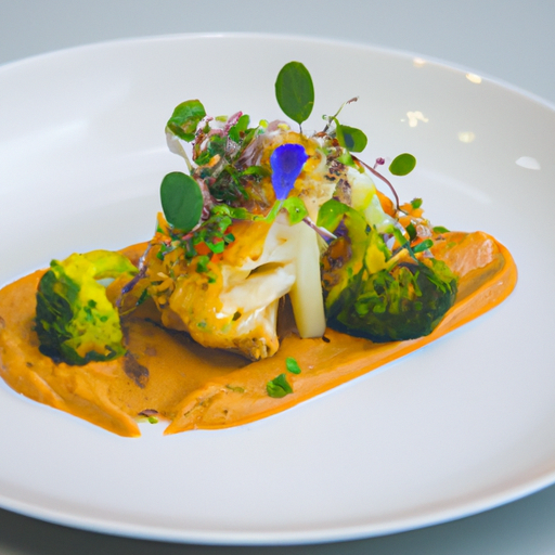 Croustillant de chou-fleur au curry et noix de cajou