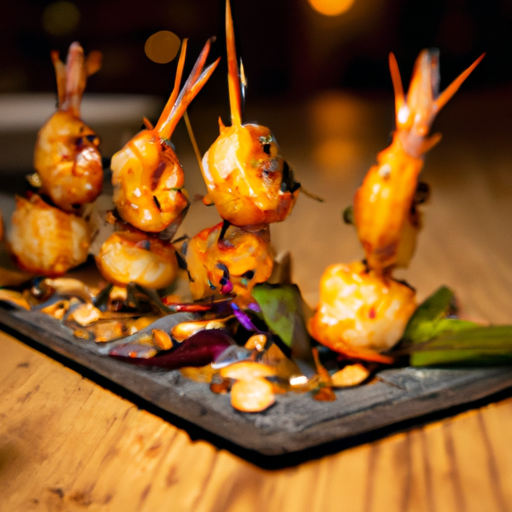 Brochettes de crevettes croustillantes aux amandes