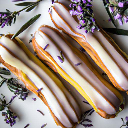 Éclairs au citron et à la lavande