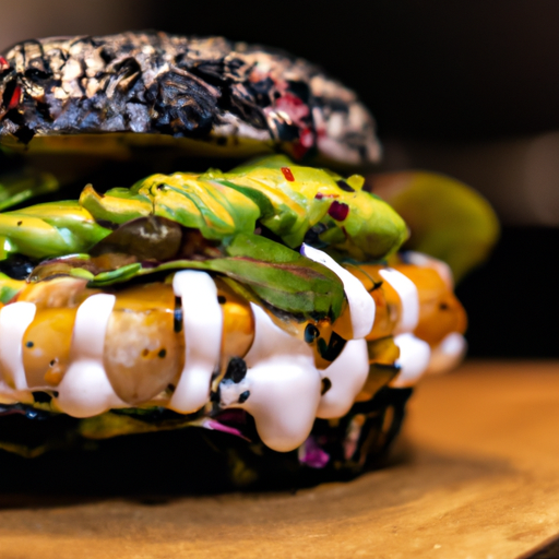 Sushi burger au saumon et avocat