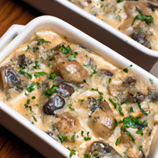 Cassolette de champignons à la crème d'ail et aux herbes