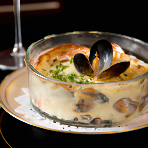 Cassolette de Saint-Jacques à la crème de champagne