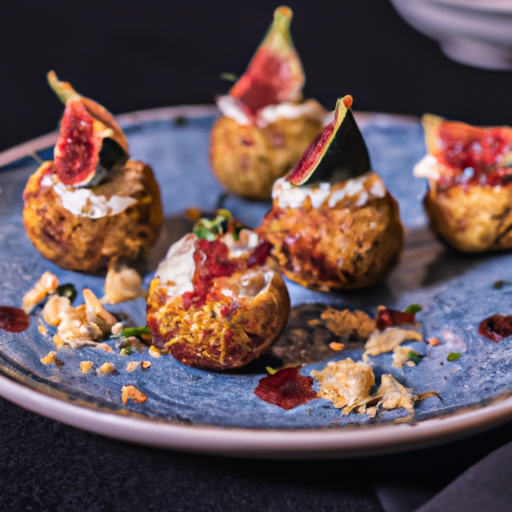 Bouchées croustillantes au fromage de chèvre et confiture de figues