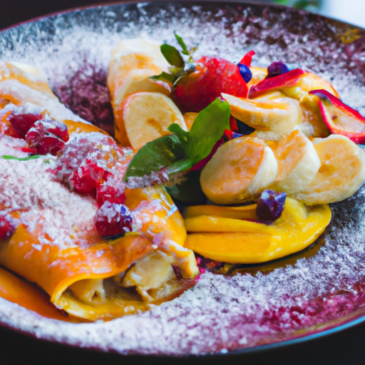 Crêpes soufflées aux fruits exotiques