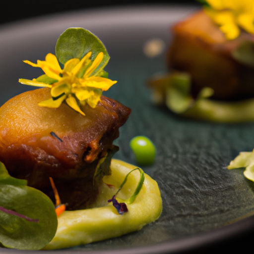 Bouchées de lotus croustillantes au porc effiloché