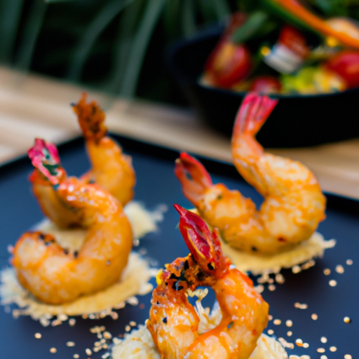 Crevettes croustillantes au sésame et à la noix de coco