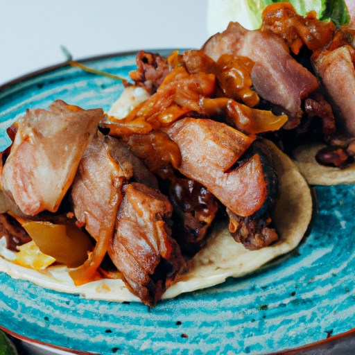 Tacos de porc caramélisé au pamplemousse