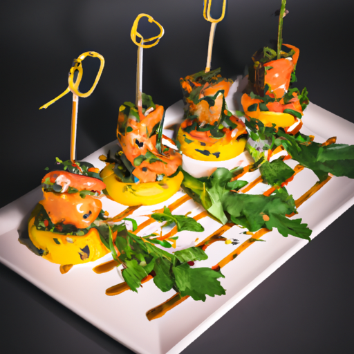 Brochettes de saumon au sésame et à la mangue