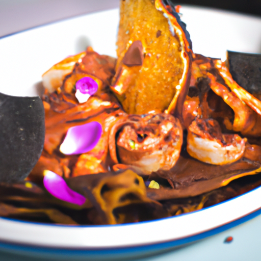 Enchiladas de crevettes épicées au chocolat