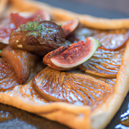Galette croustillante au confit de canard et aux figues
