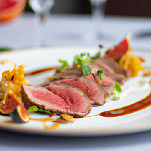 Magret de canard laqué aux agrumes