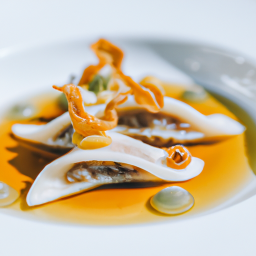 Ravioles croustillantes au confit de canard et sauce au foie gras