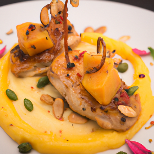 Poulet aux litchis et noix de cajou caramélisées