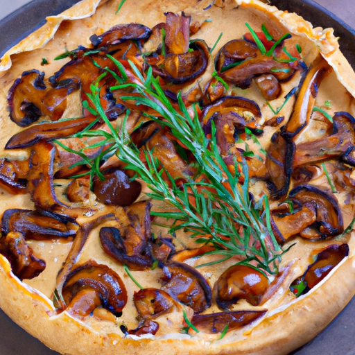 Galette croustillante aux champignons des bois