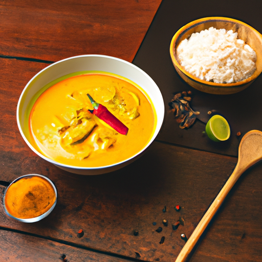 Curry de lotte au lait de coco et aux épices indiennes