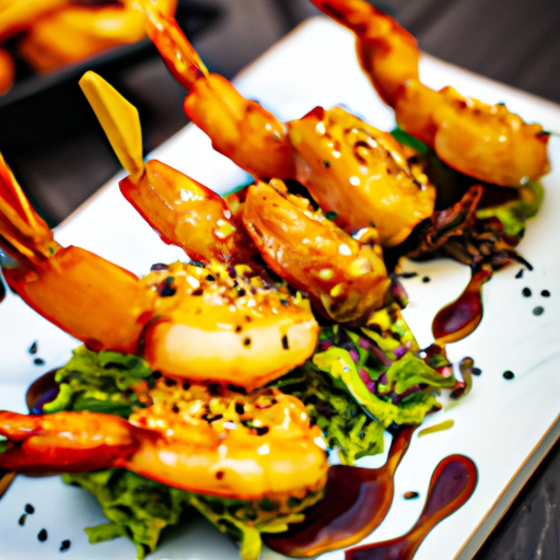 Brochettes de crevettes croustillantes au sésame