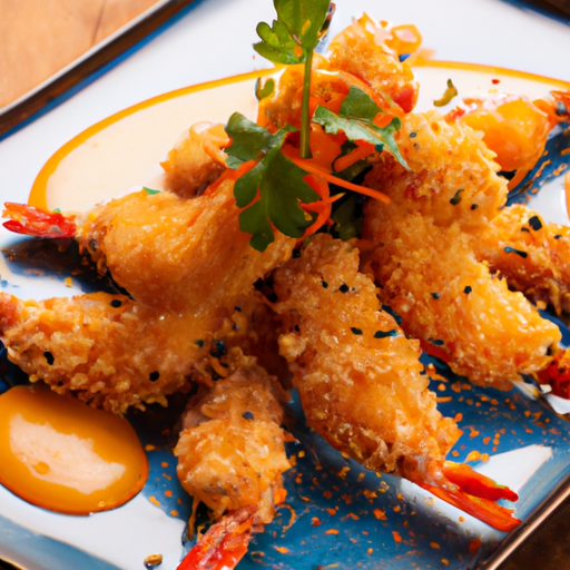 Crevettes croustillantes à la noix de coco et sauce mangue-piment