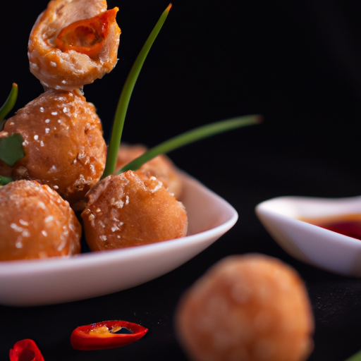 Boulettes de patate douce croustillantes au sésame
