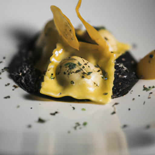 Raviolis croustillants à la truffe noire