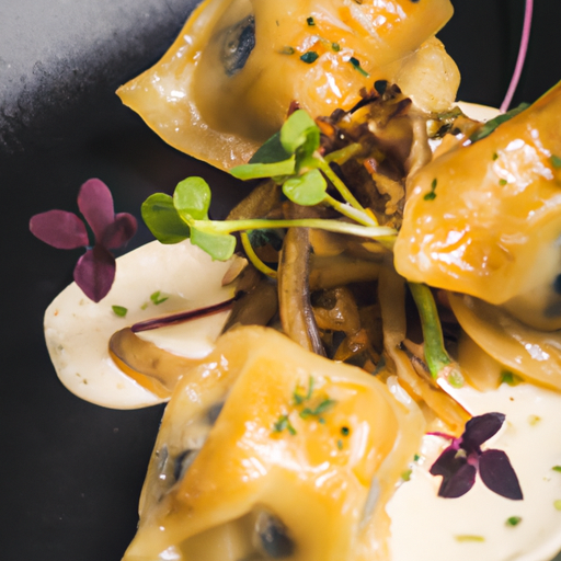 Raviolis croustillants aux champignons et à la sauge