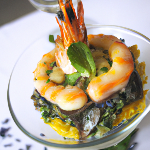 Salade de riz aux fruits de mer exotiques