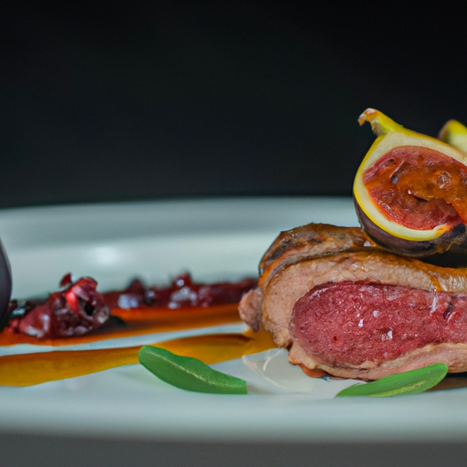Magret de canard laqué aux figues et au miel