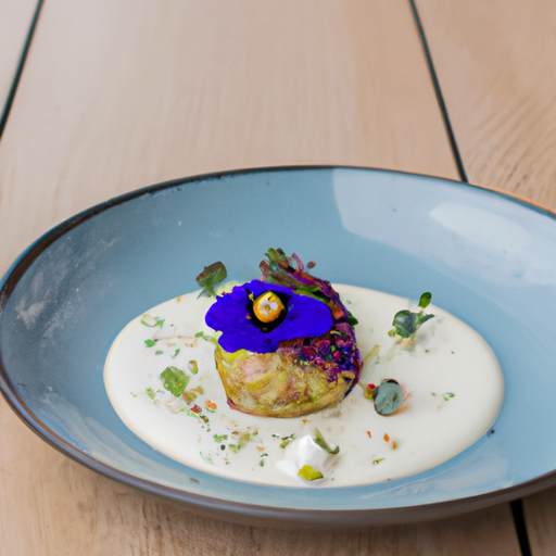 Croustillant de chou-fleur au cœur fondant de fromage bleu