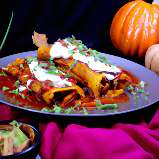 Enchiladas de potimarron au piment chipotle