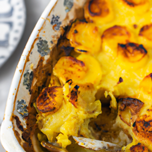 Cassolette de patates douces au lait de coco et aux épices