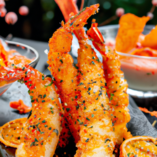Crevettes croustillantes au sésame et à l'orange