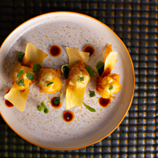 Raviolis croustillants aux crevettes et à la mangue