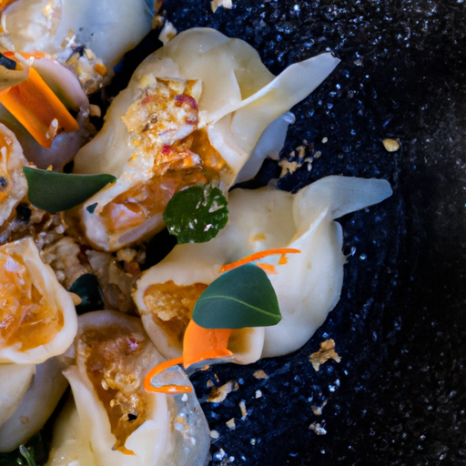 Raviolis de crevettes croustillantes au sésame