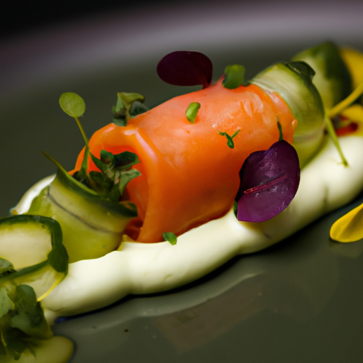 Navettes de saumon fumé à la crème d'avocat citronnée