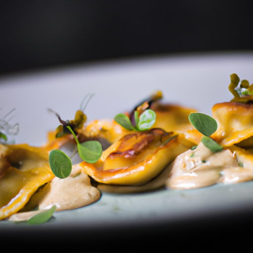 Raviolis croustillants aux champignons sauvages