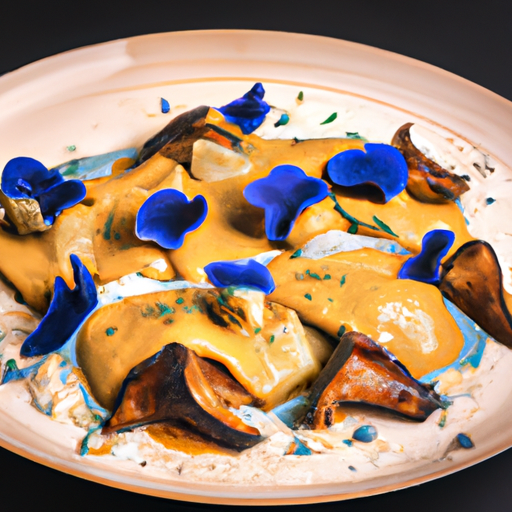 Ravioles croustillantes aux champignons sauvages