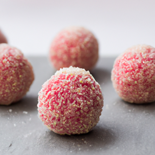 Boules de coco croustillantes aux framboises