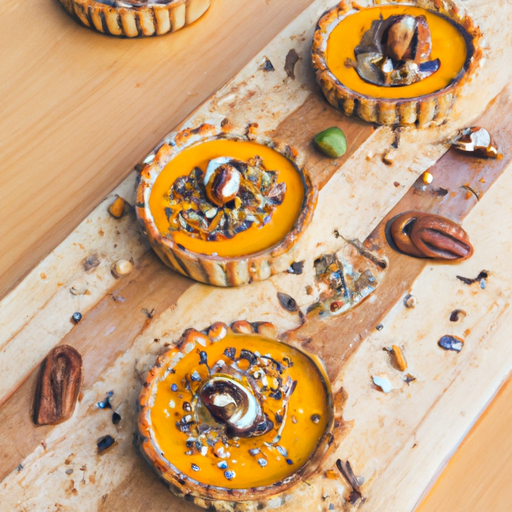 Tartelettes au potiron et au caramel de noisettes