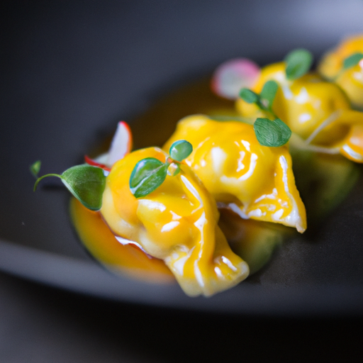 Raviolis de crevettes sautées au yuzu