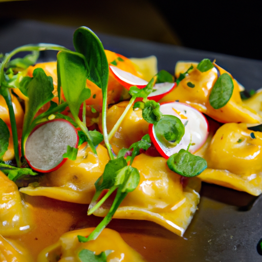 Raviolis frits croustillants aux crevettes et à la coriandre