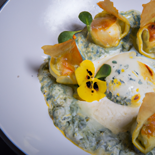 Raviolis croustillants au homard et à la truffe